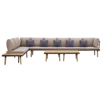 vidaXL Set Divani Da Giardino 7 Posti Con Cuscini In Massello Acacia Vidaxl