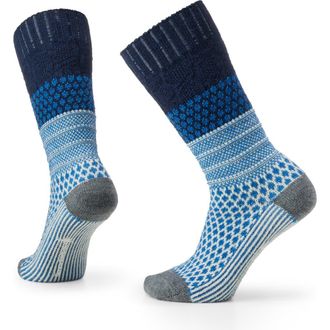 Smartwool Everyday Popcorn Cable Crew Socks in Deep Navy at Nordstrom, Size Small