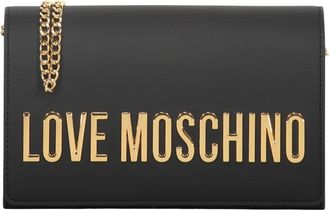 Love Moschino Cross Body Bags, female, Black, Size: ONE SIZE Logo-lettering Crossbody Bag