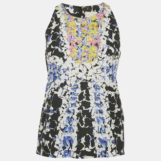Peter Pilotto Multicolor Printed Silk Sleeveless Top
