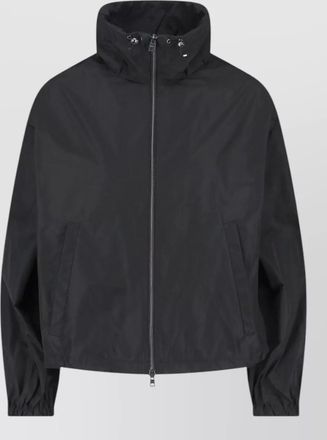 Herno high collar jacket elastic cuffs drawstring hem