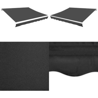 vidaXL Tendone Parasole in Tela Antracite 300x250 cm - Tenda in tela - Ombreggiatura esterna