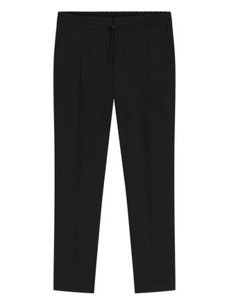 HUGO BOSS drawstring-waist trousers - men - Wool/Polyester/Polyester/Cotton - 54 - Black