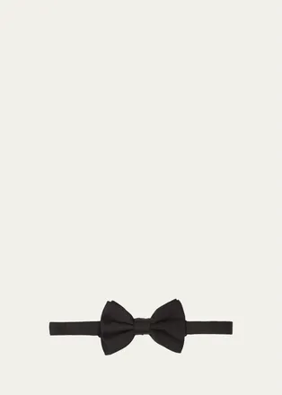 Prada Mens Silk Satin Bow Tie