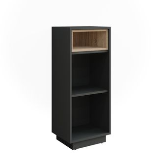 Vicco Armario Medio Beatrice, Antracita/sonoma, 38 X 93 Cm Con 3 Compartimentos
