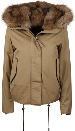 Woolrich Faux Fur Short Cotton Parka