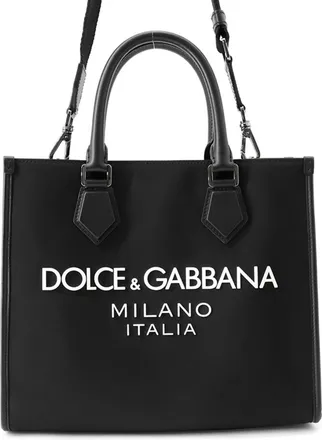 Dolce & Gabbana Black Nylon Handbag Tote Bag (Pre-Owned)