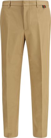 Gucci Mens Cotton Trousers Bisque