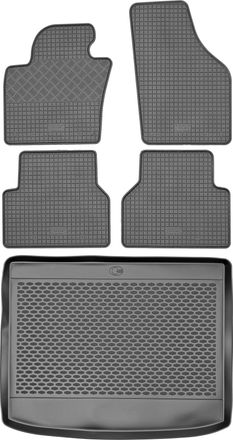 OEM Juego De Alfombrillas De Goma Para Coche Y Maletero Para Volkswagen Tiguan I Crossover (2008-2015)