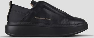 Alexander Smith Wembley Slip-on Woman in black leather and black sole