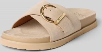 GANT Slides aus Leder mit Label-Pr&auml;gung Modell Mardale in Black, Gr&ouml;&szlig;e 36