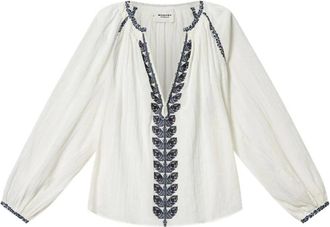Isabel Marant Lena Blouse - Blouses & Shirts - Mujer - Blanco - M
