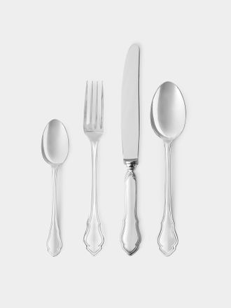 Zanetto Barocco Silver-Plated Dinner Cutlery (Set of 4 Pieces)