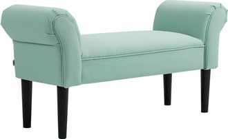 HOMCOM Banco pie cama 102x36x51cm verde