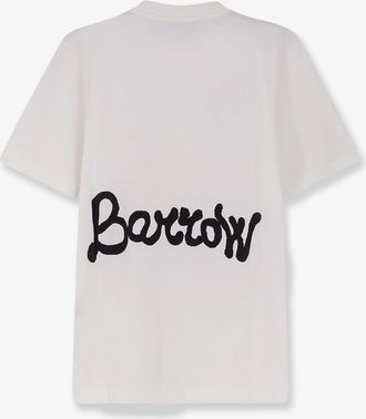 Barrow Mens T-Shirt With Front Print White Cotton T-Shirts And Polos