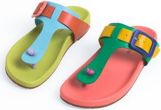 Charlotte Stone Misty Multicolor Footbed Thong Sandal in Solimar at Nordstrom, Size 5