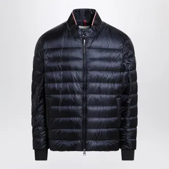 Moncler Rigel Short Padded Jacket In Navy Blue