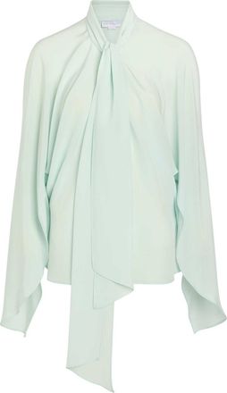 Stella McCartney Stella Mccartney Tie-effect Silk Shirt - Light Blue - 42 (UK10 / S)
