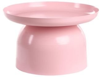 Beliani Mesa de centro Metal Rosa pastel