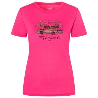 super.natural Tropicar Tee Merinoshirt f&uuml;r Damen | rosa/ various