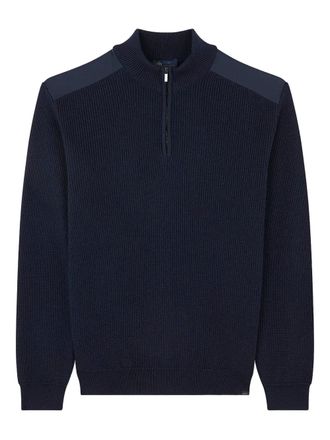 Paul & Shark half-zip sweater - men - Virgin Wool/Silk - S - Blue