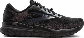 Brooks Womens Ghost 16 Gtx Running Shoes In Black/black/ebony
