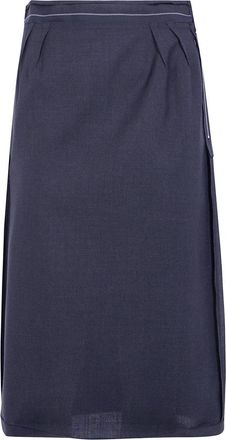 Maison Margiela Omgekeerde Midi Rok - Dames - Midirokken - Grijs - XS - Wol - Rokken