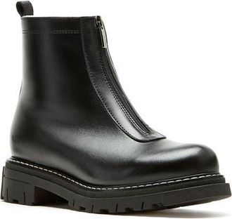La Canadienne Delta Genuine Shearling Lined City Dry Waterproof Bootie in Black Leather at Nordstrom, Size 8.5