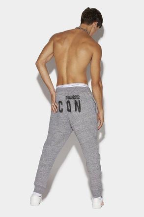 Dsquared2 MenS Gray Jogger Pants With Lettering, Size XXXL