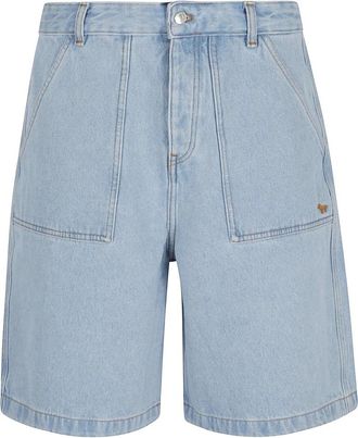 Maison Kitsun&eacute; Bermuda Shorts - Heren - Denim shorts - Blauw - W32 - Denim - Korte Broeken