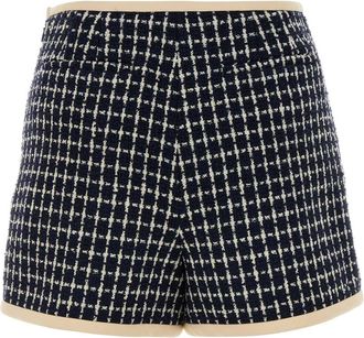 Valentino Garavani Womens Embroidered Tweed Shorts 671