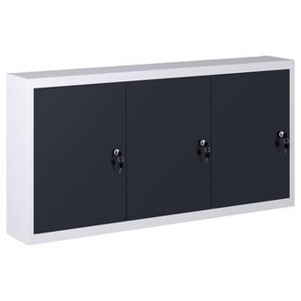 vidaXL Armadio A Parete Stile Industriale In Metallo Grigio Nero - Vidaxl