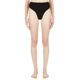 Ziah Bikinis, female, Black, Size: M 90s High Waisted Boucl&ecirc; Bikini Bottoms