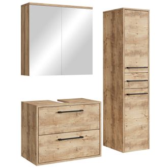 Badplaats Set Mueble Bajo Lavabo Florence 60 X 35 Cm - Roble Casta&ntilde;o - Mue
