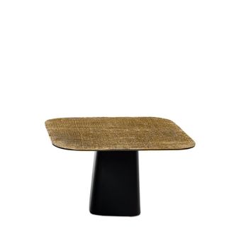 Koketto Home Mesa centro cuadrada met&aacute;lica dorada