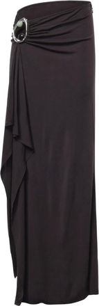 CHRISTOPHER ESBER Orica Crystal Gathered Jersey Maxi Rok - Dames - Rokken - Bruin - Maat: XS Jersey