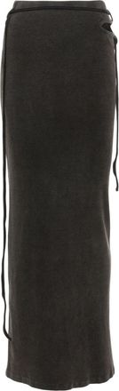 Ottolinger logo-print ribbed skirt - women - Elastane/Organic Cotton - M - Black