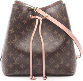 Louis Vuitton Pre-owned Monogram Bucket Bag - Dames - Vintage Tas - Bruin - ONE Size - Leer - Vintage