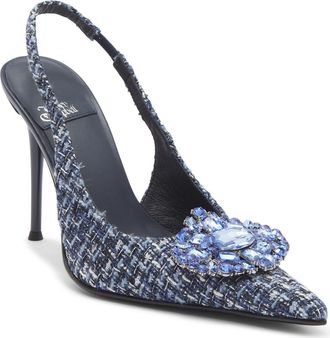 Jeffrey Campbell Regards Slingback Pump in Blue Multi Tweed at Nordstrom, Size 6.5