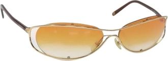 Chanel Pre-owned Accessories, female, Orange, Size: ONE SIZE Pre-owned Plastic Sunglasses
