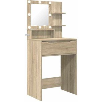 vidaXL Mesas de tocador de dormitorio Roble Sonoma 80 x 39,6 x 135 cm vidaXL