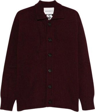 Amaranto Fijngebreid Vest - Heren - Vesten - Paars - XL - Truien & Vesten