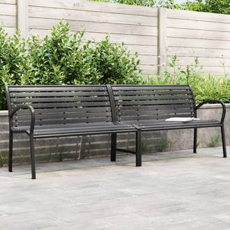 vidaXL Banco De Jard&iacute;n Doble De Acero Y Wpc 231 Cm Vidaxl