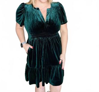 THML Clothing Beyond The Velvet Rope Dress In Emerald