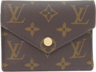 Louis Vuitton Monogram Marron Coated Canvas Wallet (Tri-Fold) (Pre-Owned)