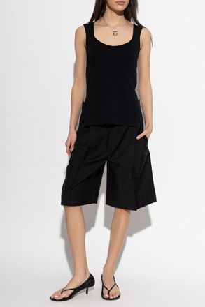 R&oacute;he Top With Side Slit, Womens, Black