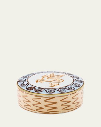 Ginori 1735 Il Viaggio di Nettuno Round Box with Cover
