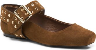 Free People Maggie Mary Jane Flat in Toffee Suede at Nordstrom, Size 7.5