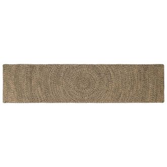 vidaXL Alfombras De &Aacute;rea Natural Y Negro 60 X 200 Cm Yute Vidaxl
