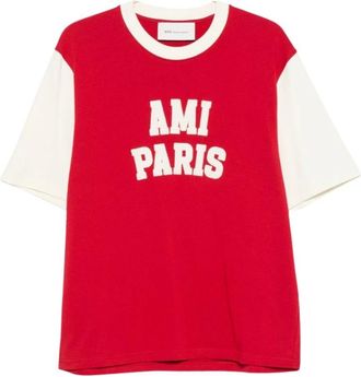 Ami T-Shirts - Dames - T-shirts - Rood - L - Tops